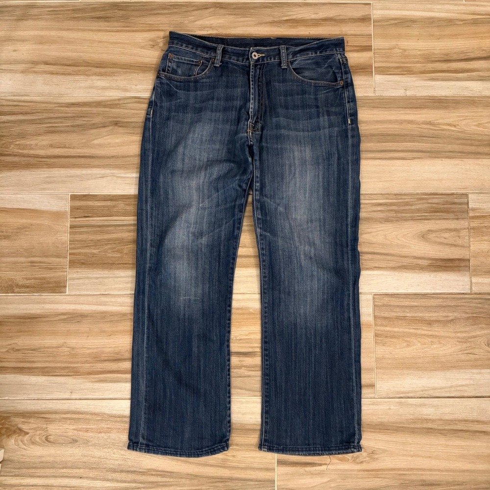 Lucky Brand 181 Relaxed Straight Jeans Mens 32 Short Blue Denim 7MD1324